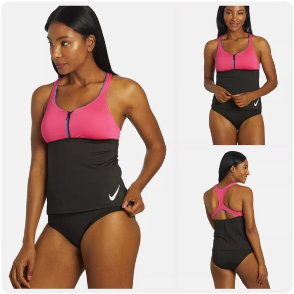 Nike Other - ✔️NWT✔️ NIKE Colorblock Racerback Tankini Swimsuit